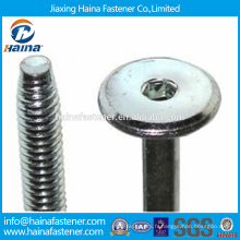 En Stock Acier inoxydable SS304 / SS316 Hex Drive Flat Pancake Head Furniture Screw Bolt